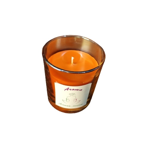 شمع دستساز و معطر آروما،شات کروم نارنجی،کد ۳۴۳