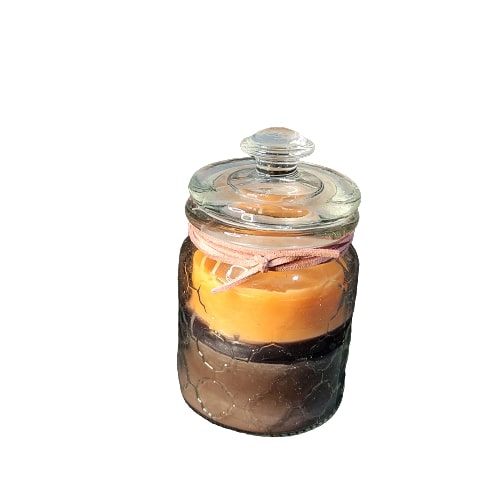 شمع دستساز و معطر آروما،جار زنبوری،خزان،کد ۳۴۷